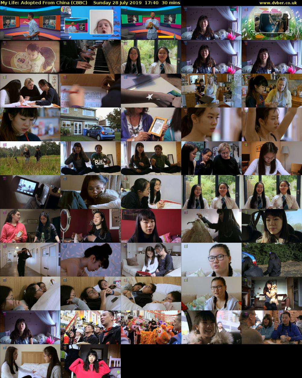 My Life: Adopted From China (CBBC) Sunday 28 July 2019 17:40 - 18:10