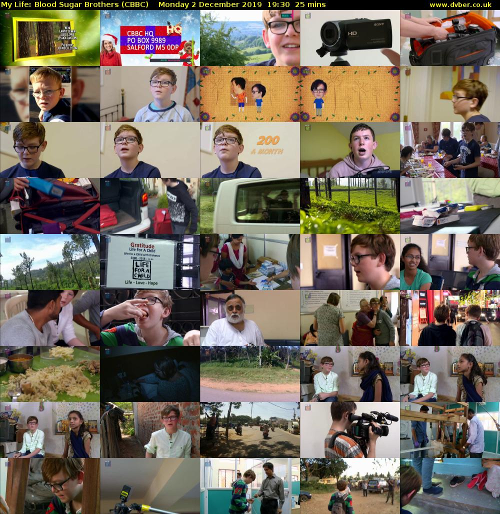 My Life: Blood Sugar Brothers (CBBC) Monday 2 December 2019 19:30 - 19:55
