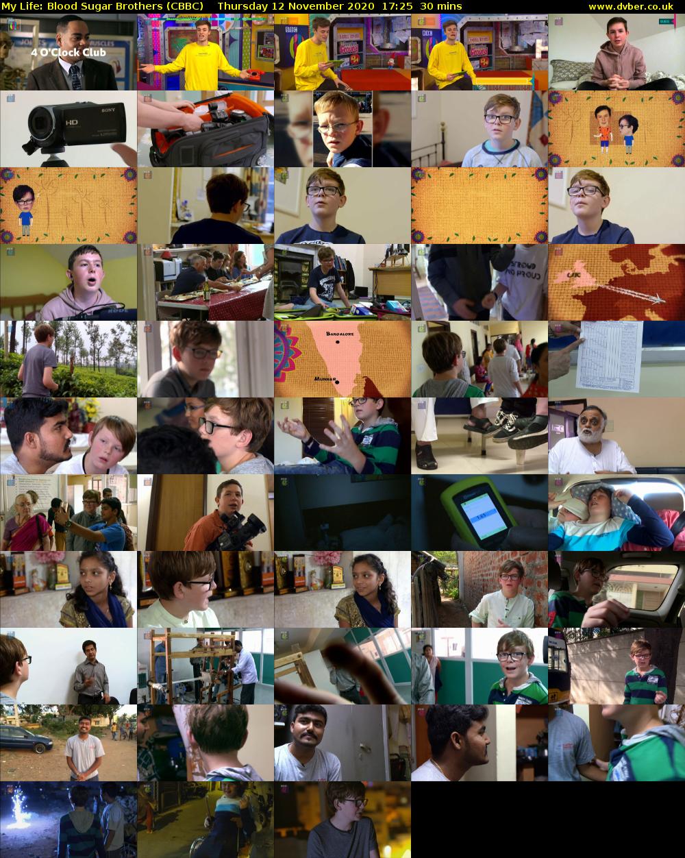 My Life: Blood Sugar Brothers (CBBC) Thursday 12 November 2020 17:25 - 17:55