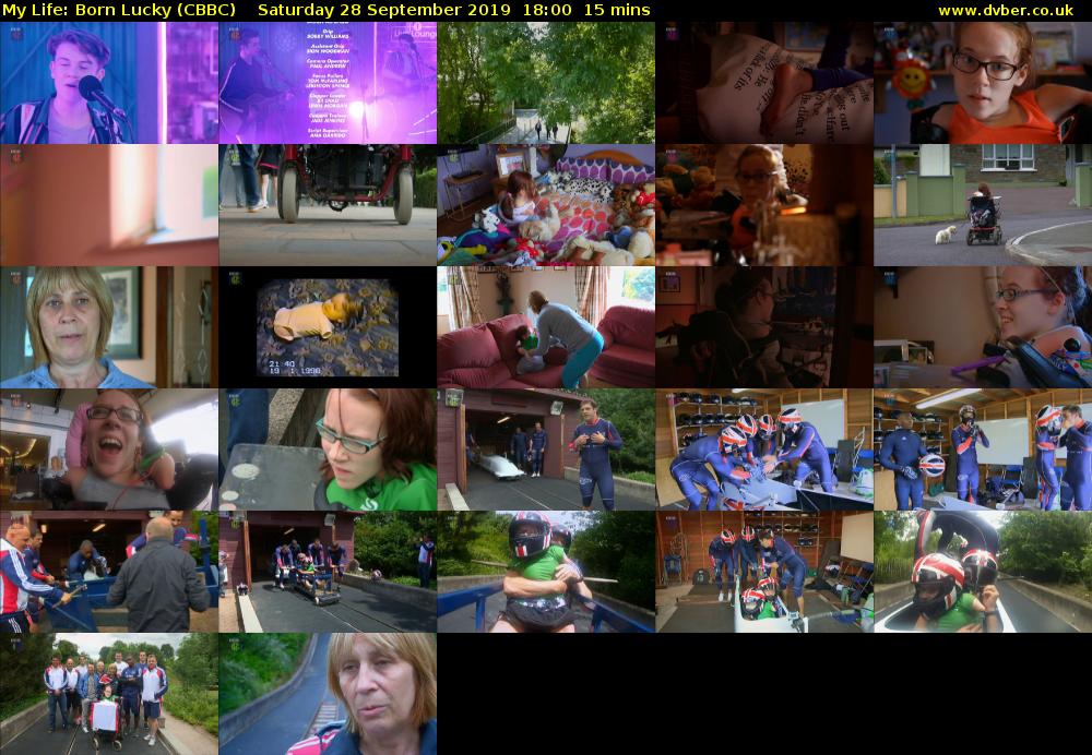 My Life: Born Lucky (CBBC) Saturday 28 September 2019 18:00 - 18:15