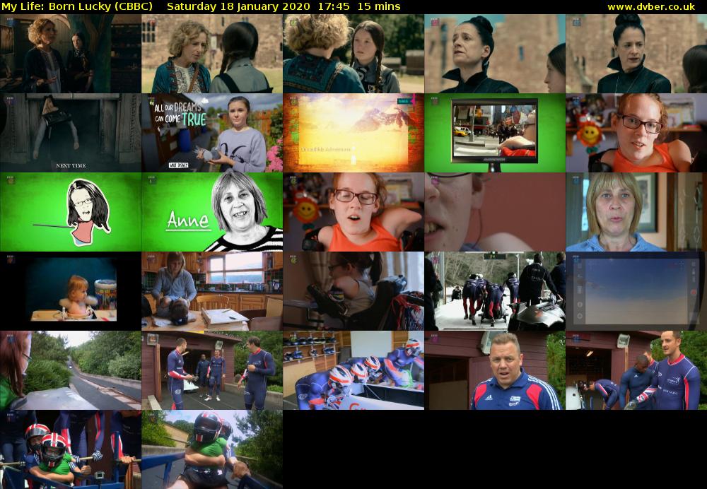 My Life: Born Lucky (CBBC) Saturday 18 January 2020 17:45 - 18:00