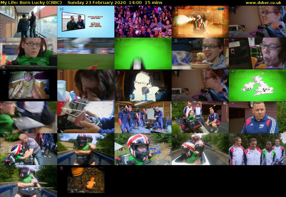 My Life: Born Lucky (CBBC) Sunday 23 February 2020 14:00 - 14:15