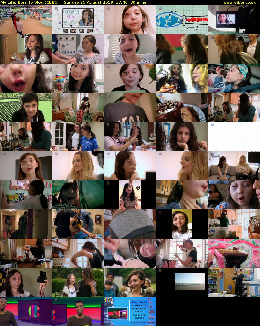 My Life: Born to Vlog (CBBC) Sunday 25 August 2019 17:40 - 18:10