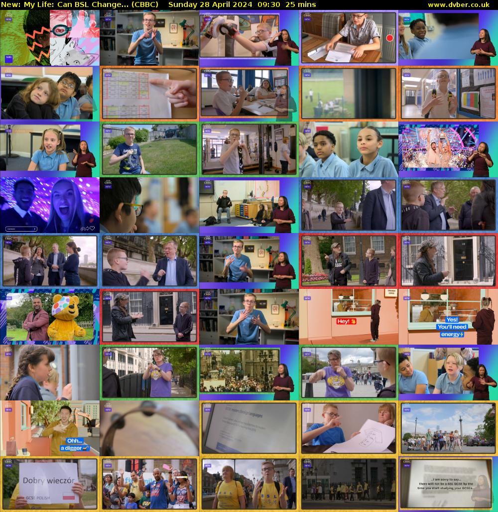 My Life: Can BSL Change... (CBBC) Sunday 28 April 2024 09:30 - 09:55