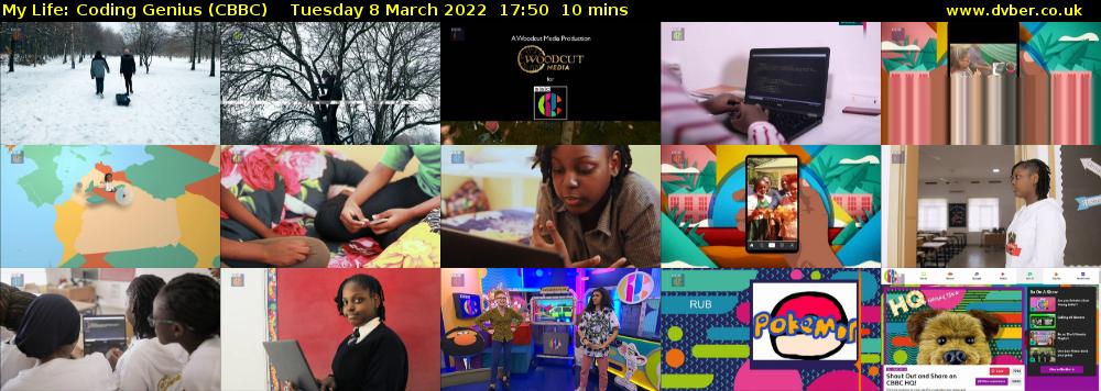 My Life: Coding Genius (CBBC) Tuesday 8 March 2022 17:50 - 18:00