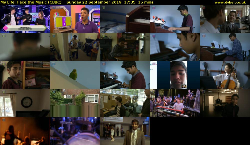 My Life: Face the Music (CBBC) Sunday 22 September 2019 17:35 - 17:50