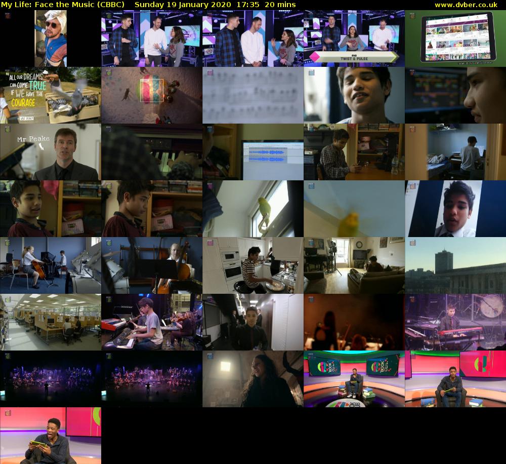 My Life: Face the Music (CBBC) Sunday 19 January 2020 17:35 - 17:55