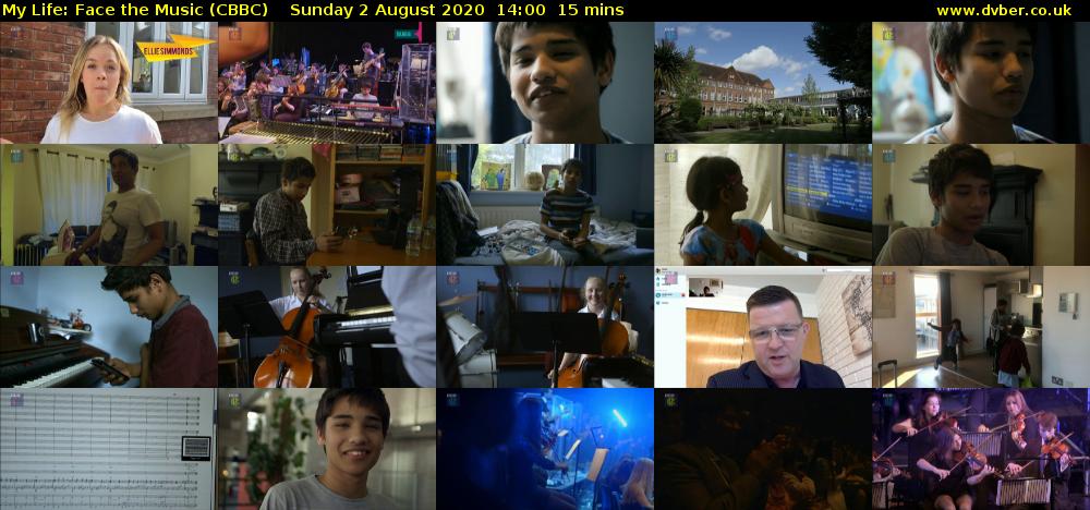 My Life: Face the Music (CBBC) Sunday 2 August 2020 14:00 - 14:15