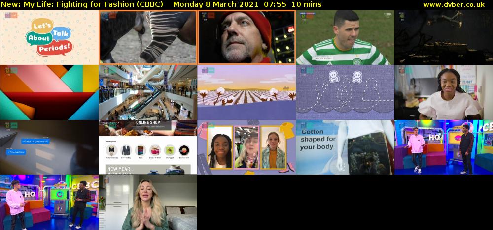 My Life: Fighting for Fashion (CBBC) Monday 8 March 2021 07:55 - 08:05