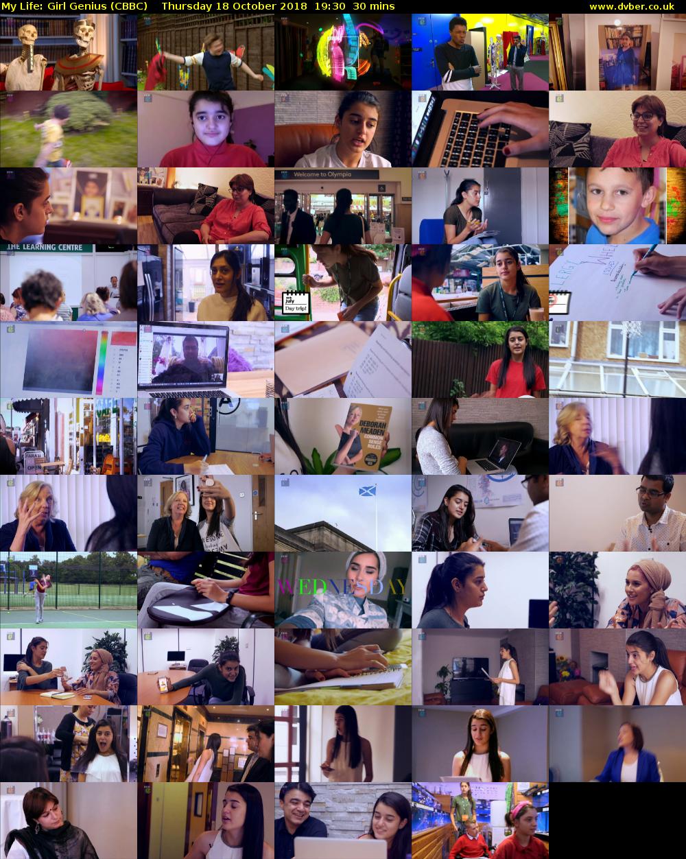 My Life: Girl Genius (CBBC) Thursday 18 October 2018 19:30 - 20:00
