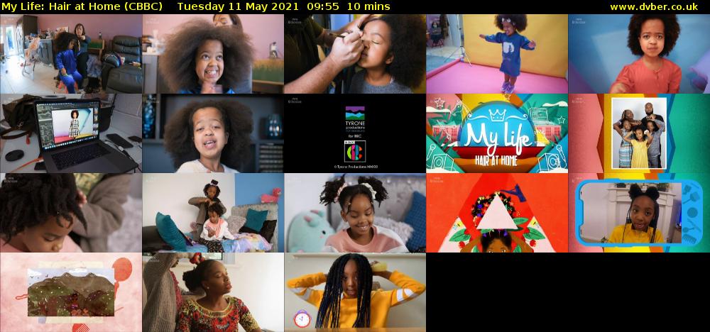 My Life: Hair at Home (CBBC) Tuesday 11 May 2021 09:55 - 10:05