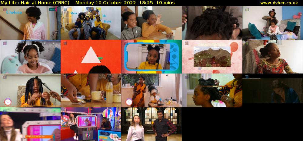 My Life: Hair at Home (CBBC) Monday 10 October 2022 18:25 - 18:35