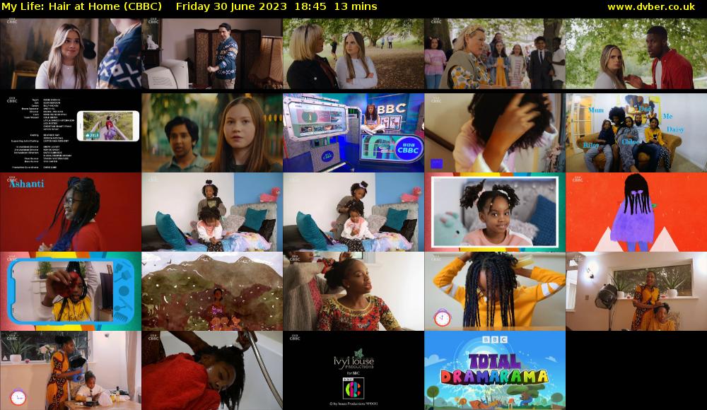 My Life: Hair at Home (CBBC) Friday 30 June 2023 18:45 - 18:58