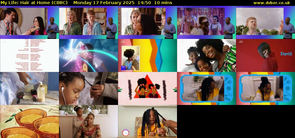 My Life: Hair at Home (CBBC) Monday 17 February 2025 14:50 - 15:00