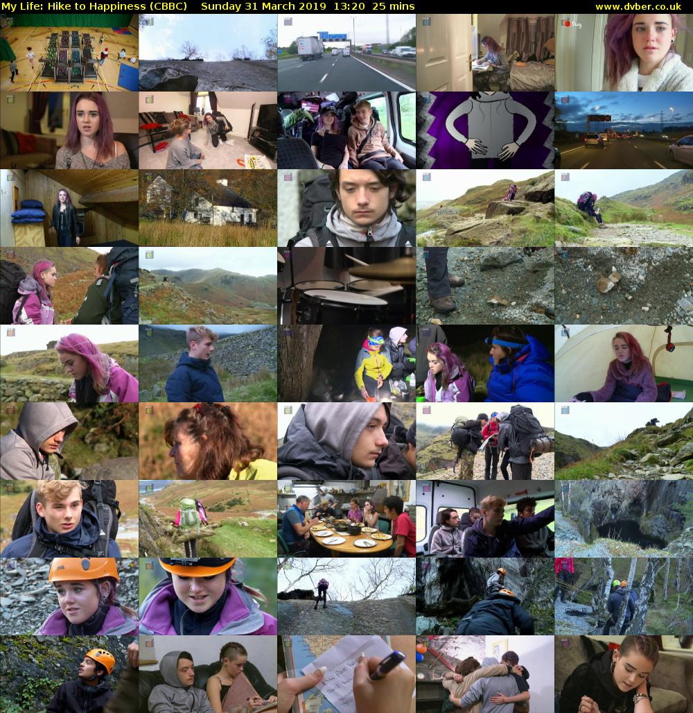 My Life: Hike To Happiness (CBBC) Sunday 31 March 2019 13:20 - 13:45