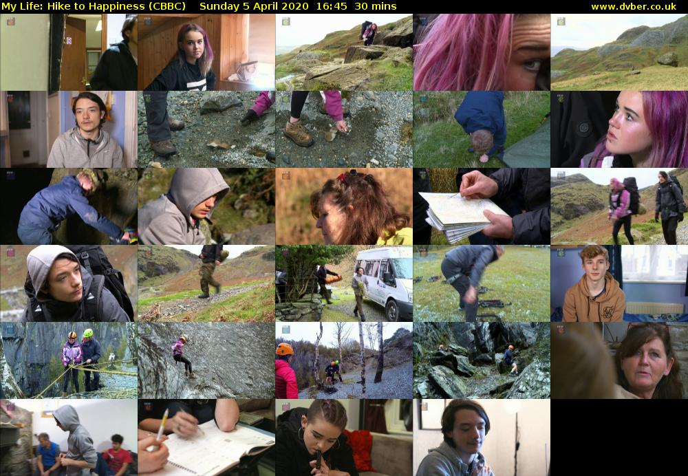 My Life: Hike To Happiness (CBBC) Sunday 5 April 2020 16:45 - 17:15