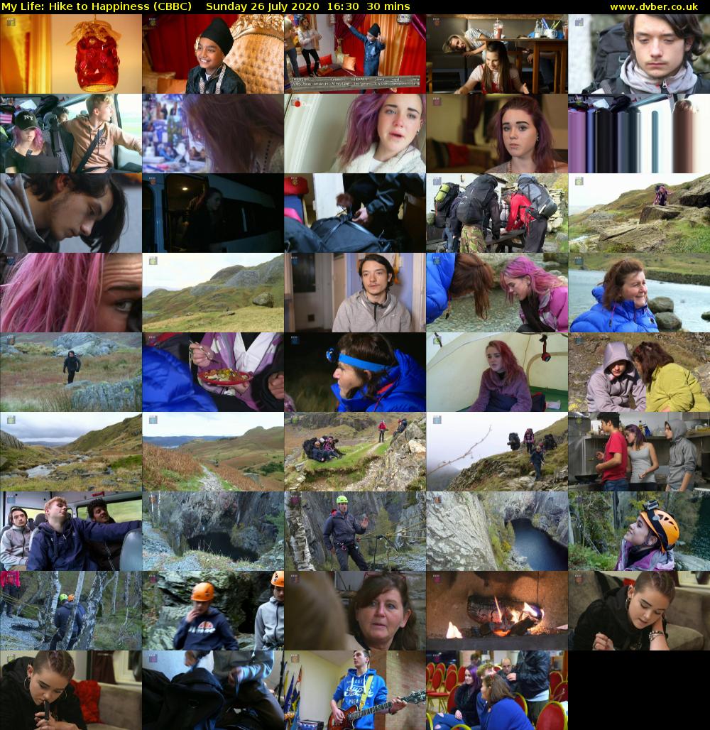 My Life: Hike To Happiness (CBBC) Sunday 26 July 2020 16:30 - 17:00