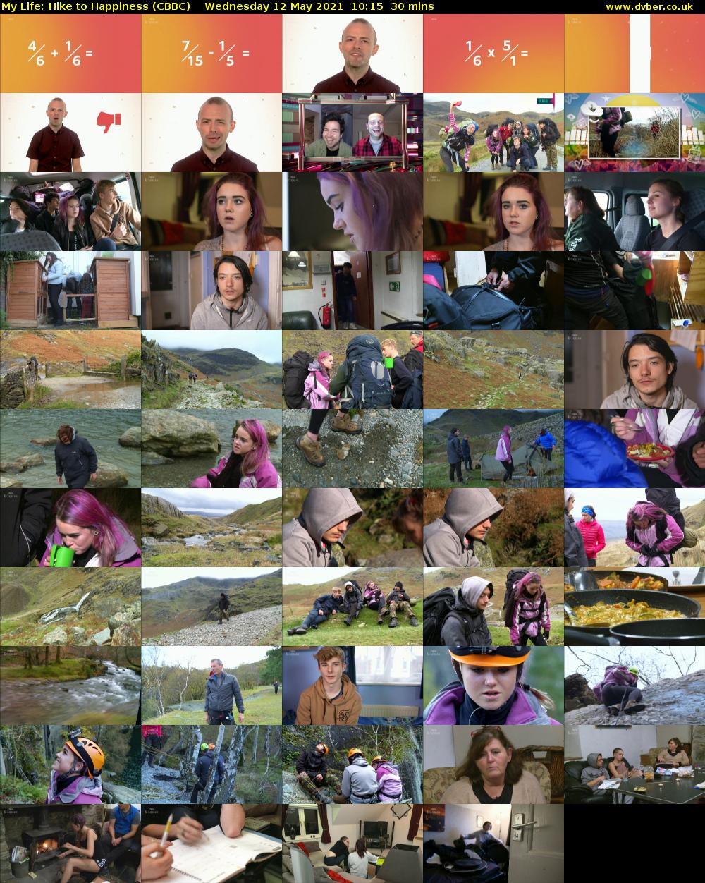 My Life: Hike To Happiness (CBBC) Wednesday 12 May 2021 10:15 - 10:45