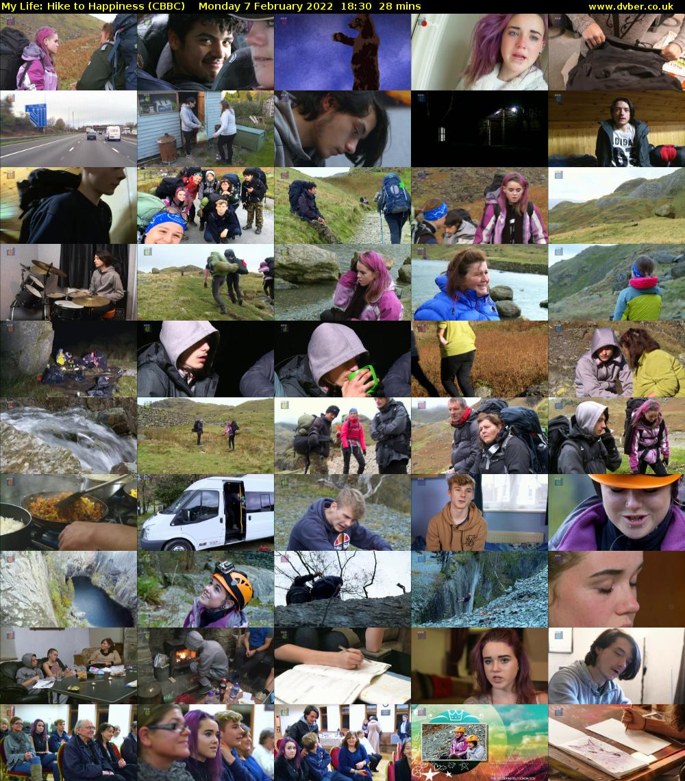 My Life: Hike To Happiness (CBBC) Monday 7 February 2022 18:30 - 18:58