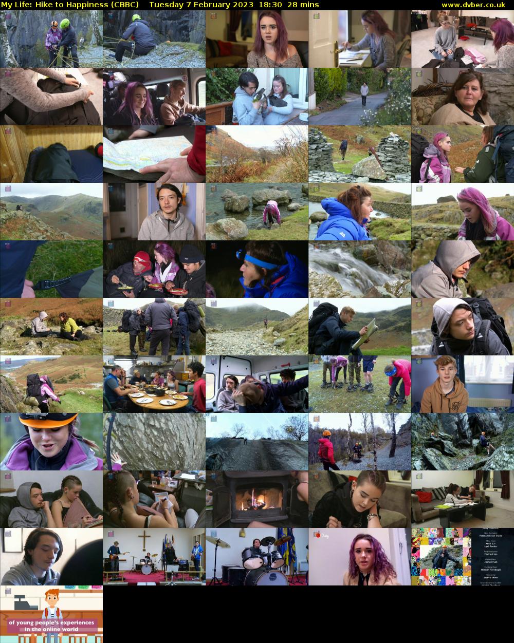 My Life: Hike To Happiness (CBBC) Tuesday 7 February 2023 18:30 - 18:58