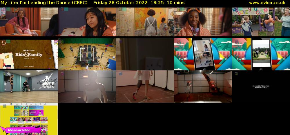 My Life: I'm Leading the Dance (CBBC) Friday 28 October 2022 18:25 - 18:35