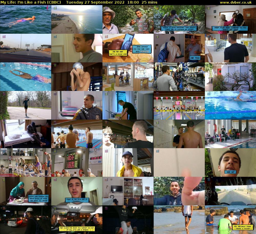 My Life: I'm Like a Fish (CBBC) Tuesday 27 September 2022 18:00 - 18:25