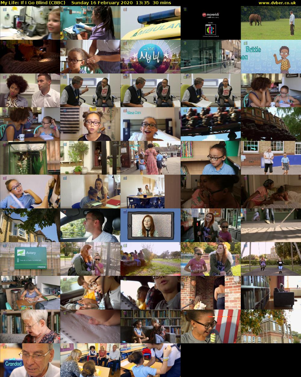 My Life: If I Go Blind (CBBC) Sunday 16 February 2020 13:35 - 14:05