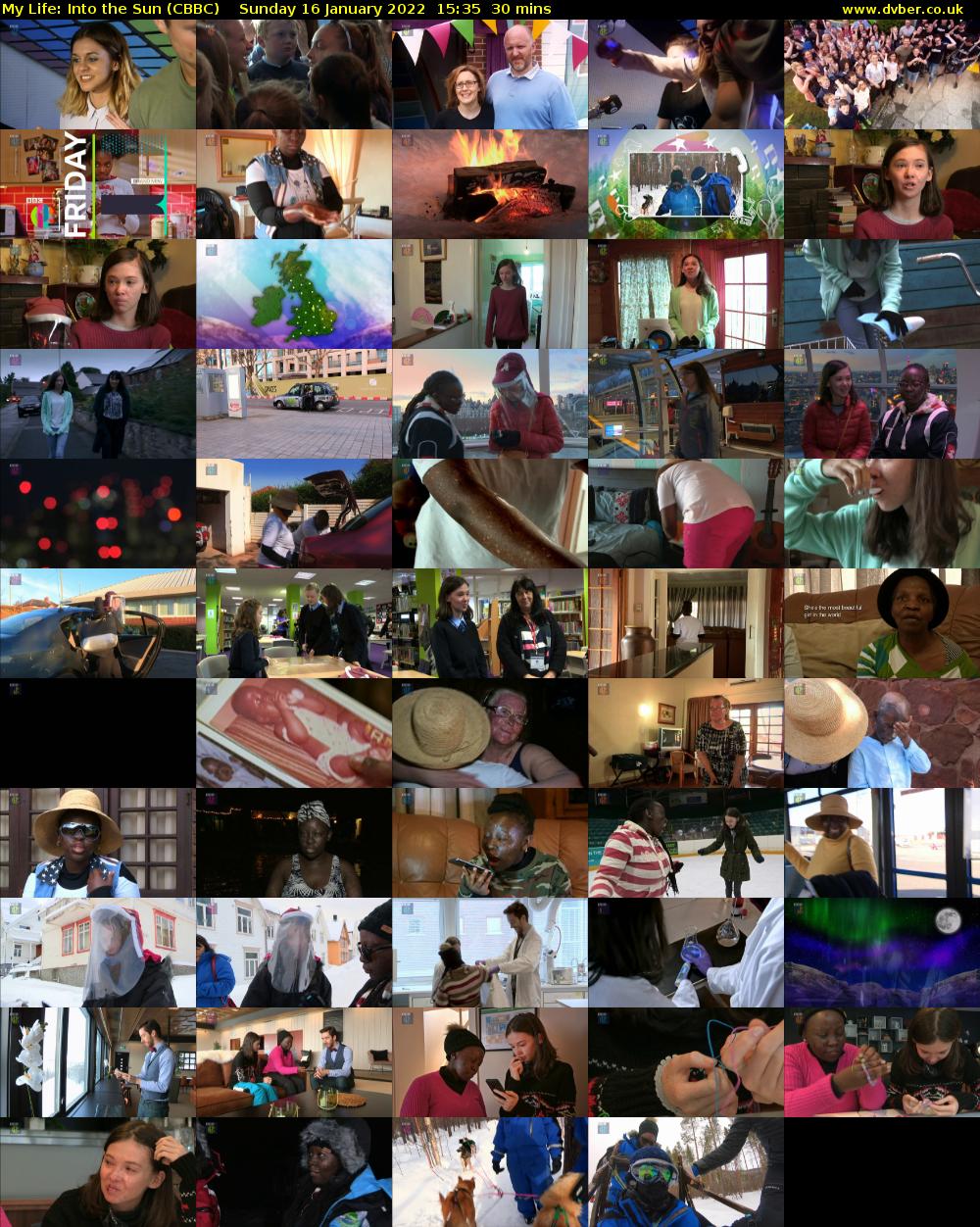 My Life: Into The Sun (CBBC) Sunday 16 January 2022 15:35 - 16:05