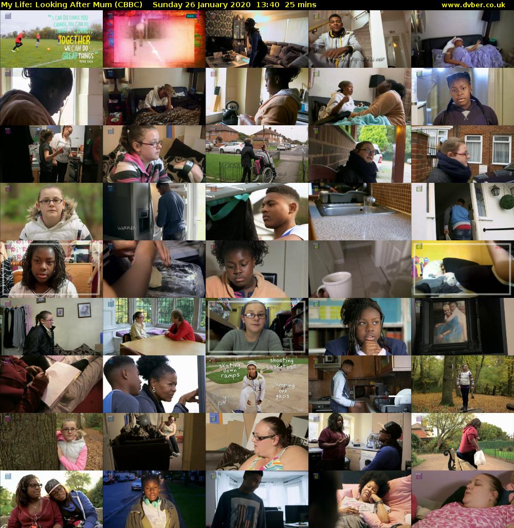 My Life: Looking After Mum (CBBC) Sunday 26 January 2020 13:40 - 14:05