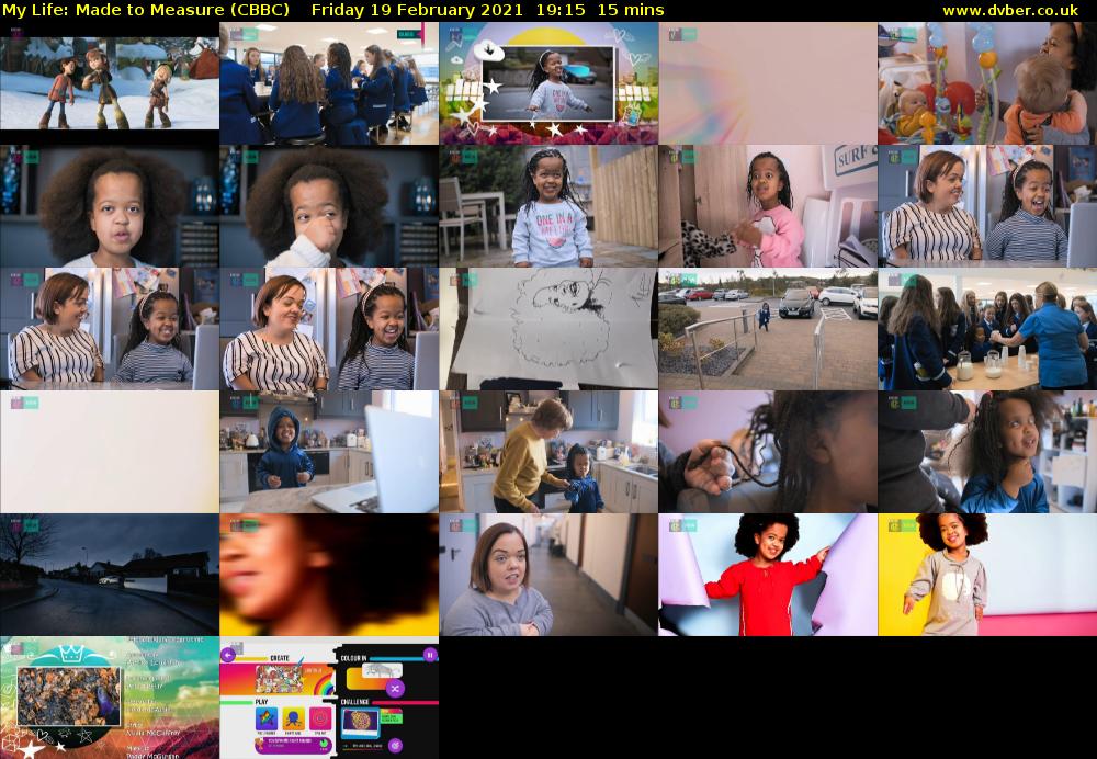 My Life: Made to Measure (CBBC) Friday 19 February 2021 19:15 - 19:30