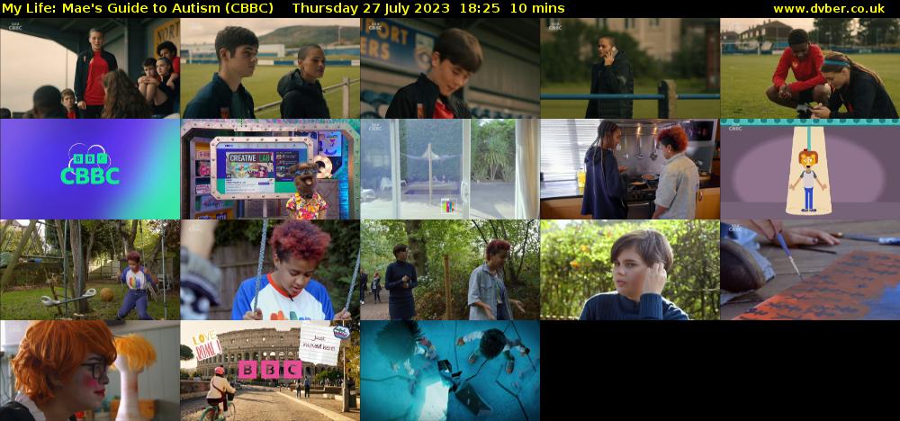 My Life: Mae's Guide to Autism (CBBC) Thursday 27 July 2023 18:25 - 18:35