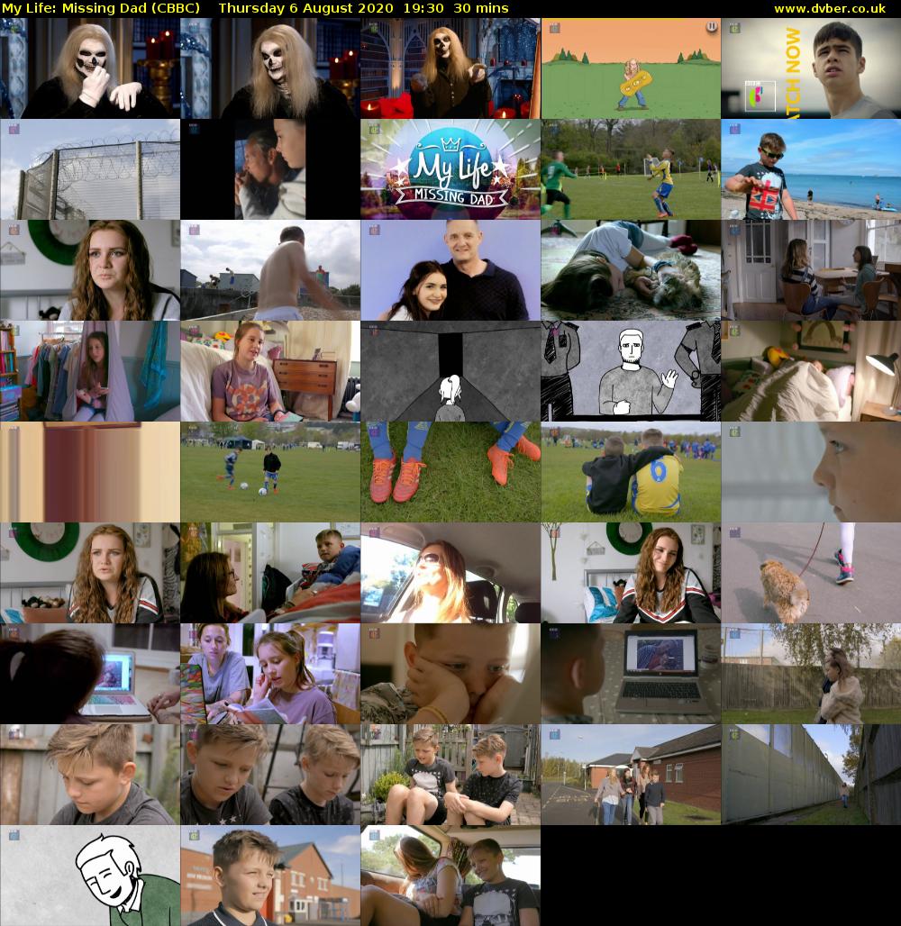 My Life: Missing Dad (CBBC) Thursday 6 August 2020 19:30 - 20:00