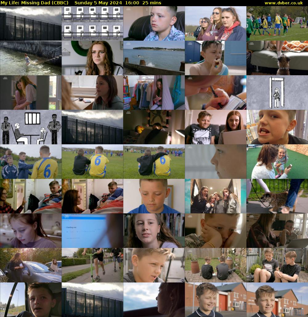 My Life: Missing Dad (CBBC) Sunday 5 May 2024 16:00 - 16:25