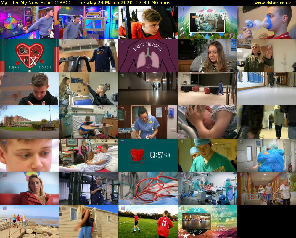 My Life: My New Heart (CBBC) Tuesday 24 March 2020 17:30 - 18:00