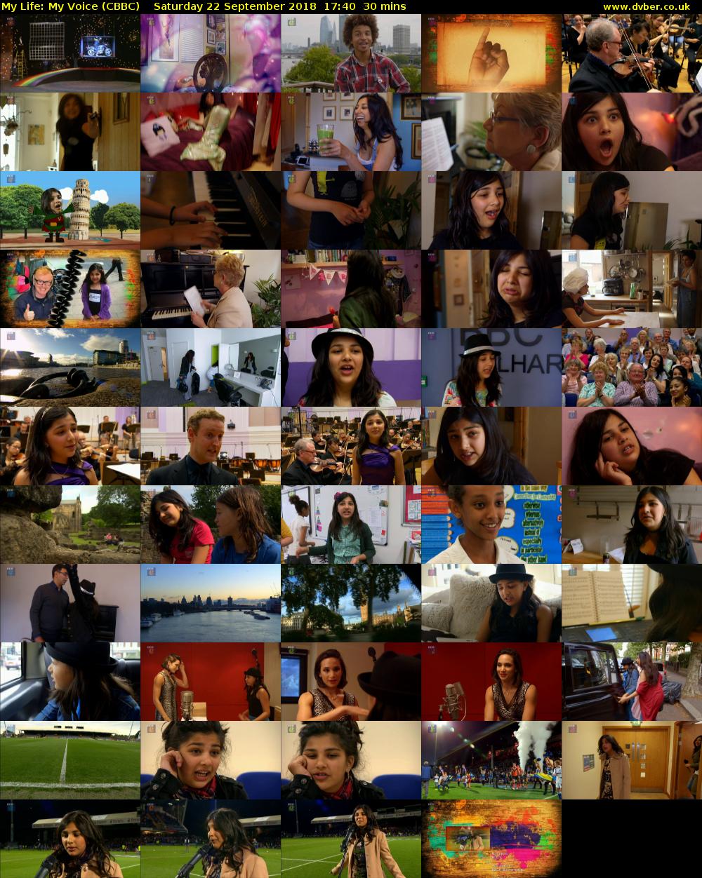 My Life: My Voice (CBBC) Saturday 22 September 2018 17:40 - 18:10
