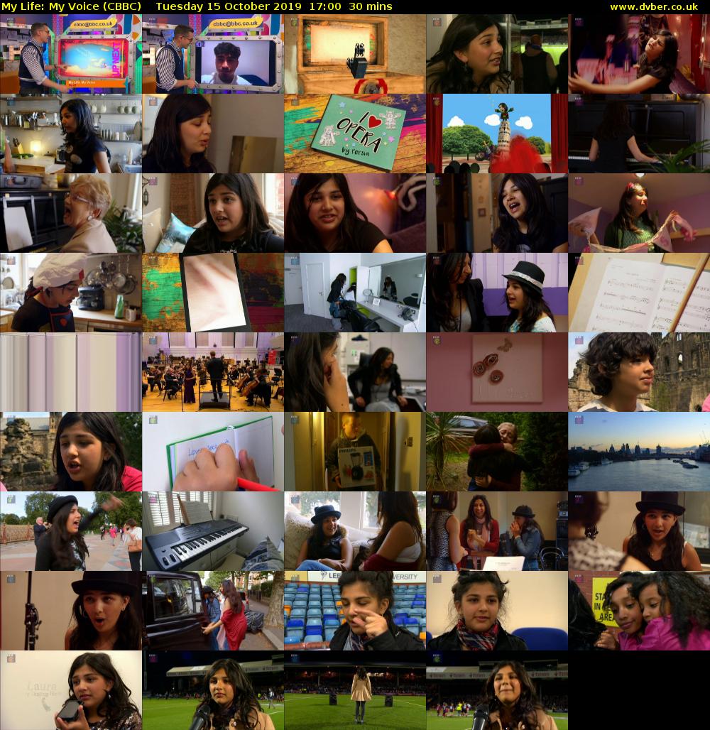 My Life: My Voice (CBBC) Tuesday 15 October 2019 17:00 - 17:30