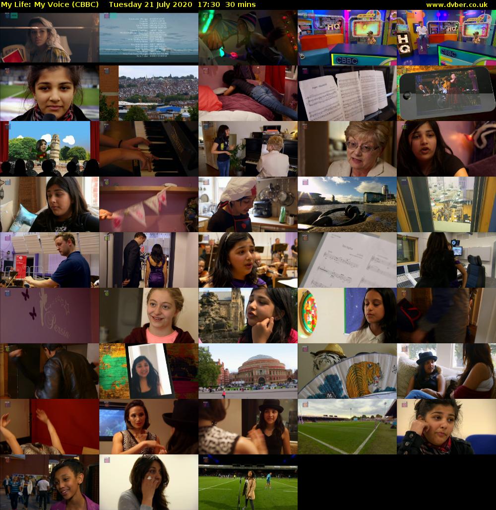 My Life: My Voice (CBBC) Tuesday 21 July 2020 17:30 - 18:00