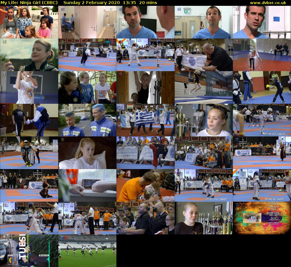 My Life: Ninja Girl (CBBC) Sunday 2 February 2020 13:35 - 13:55