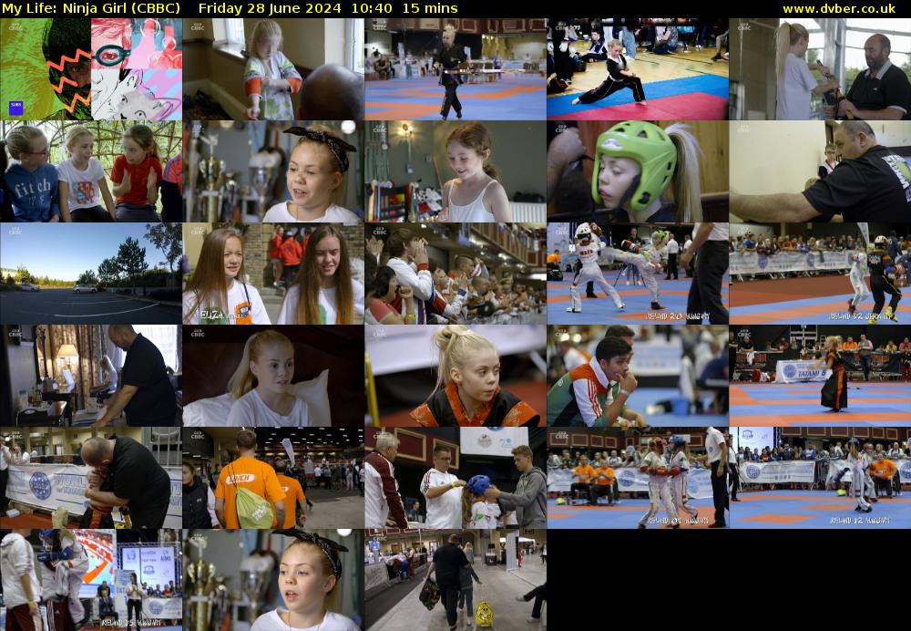 My Life: Ninja Girl (CBBC) Friday 28 June 2024 10:40 - 10:55