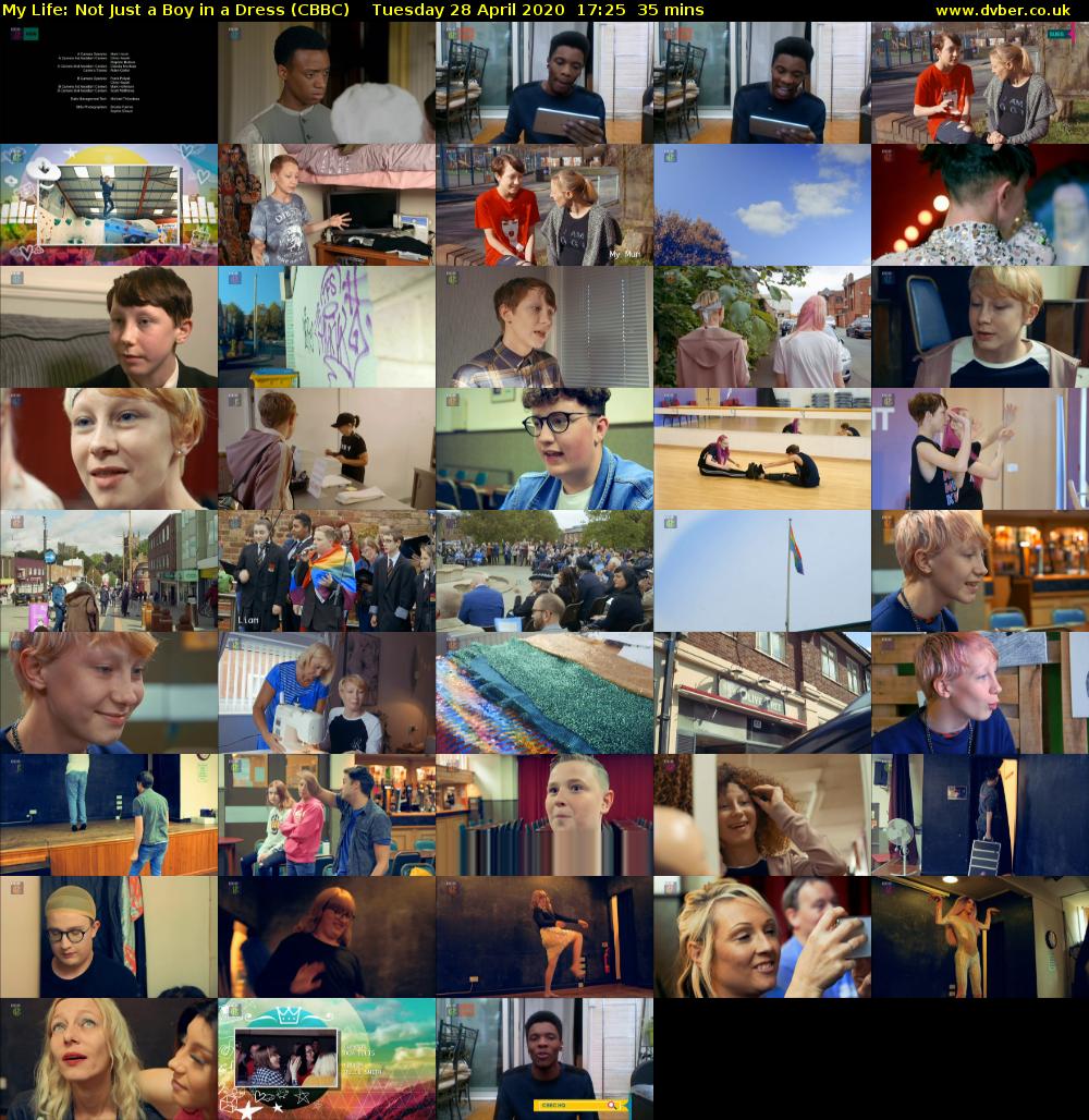 My Life: Not Just a Boy in a Dress (CBBC) Tuesday 28 April 2020 17:25 - 18:00