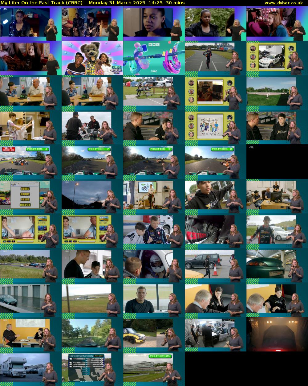 My Life: On the Fast Track (CBBC) Monday 31 March 2025 14:25 - 14:55
