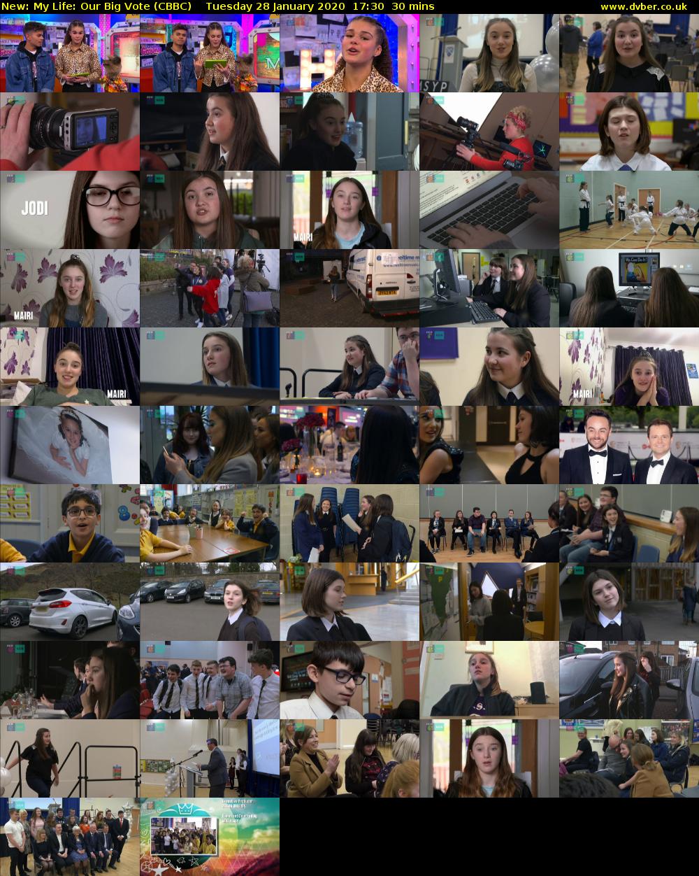 My Life: Our Big Vote (CBBC) Tuesday 28 January 2020 17:30 - 18:00