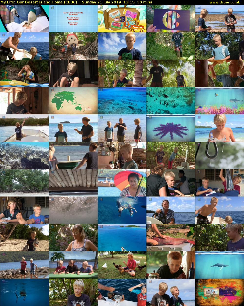 My Life: Our Desert Island Home (CBBC) Sunday 21 July 2019 13:15 - 13:45