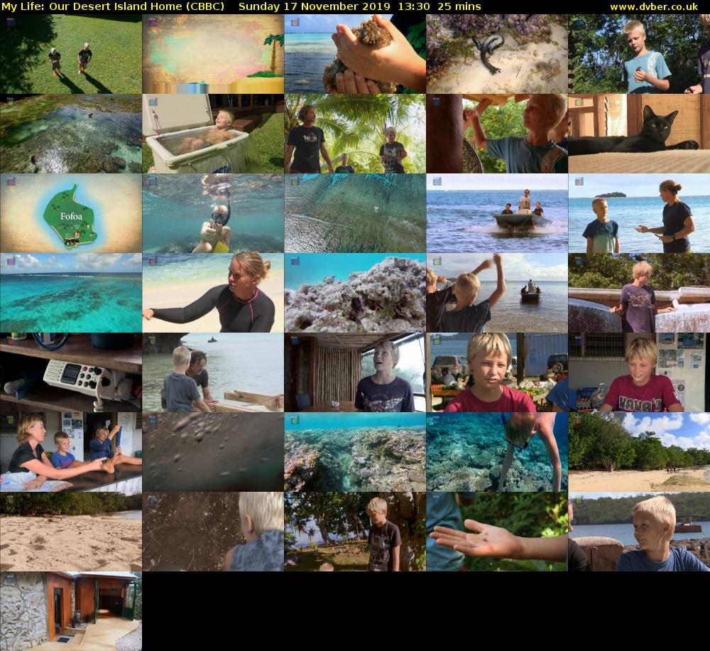 My Life: Our Desert Island Home (CBBC) Sunday 17 November 2019 13:30 - 13:55