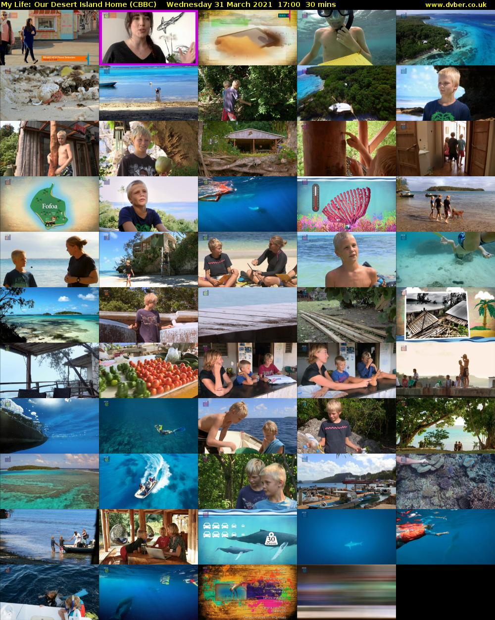My Life: Our Desert Island Home (CBBC) Wednesday 31 March 2021 17:00 - 17:30