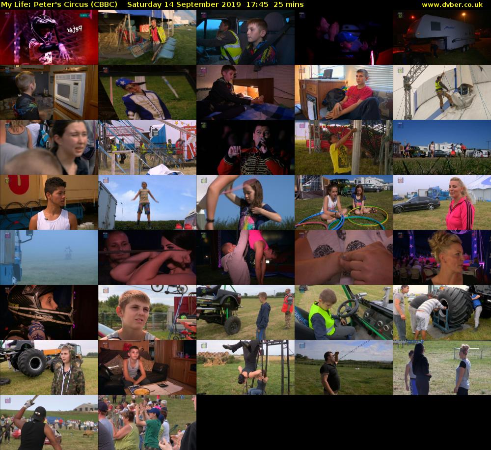 My Life: Peter's Circus (CBBC) Saturday 14 September 2019 17:45 - 18:10