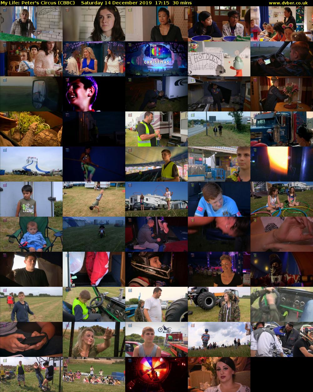 My Life: Peter's Circus (CBBC) Saturday 14 December 2019 17:15 - 17:45