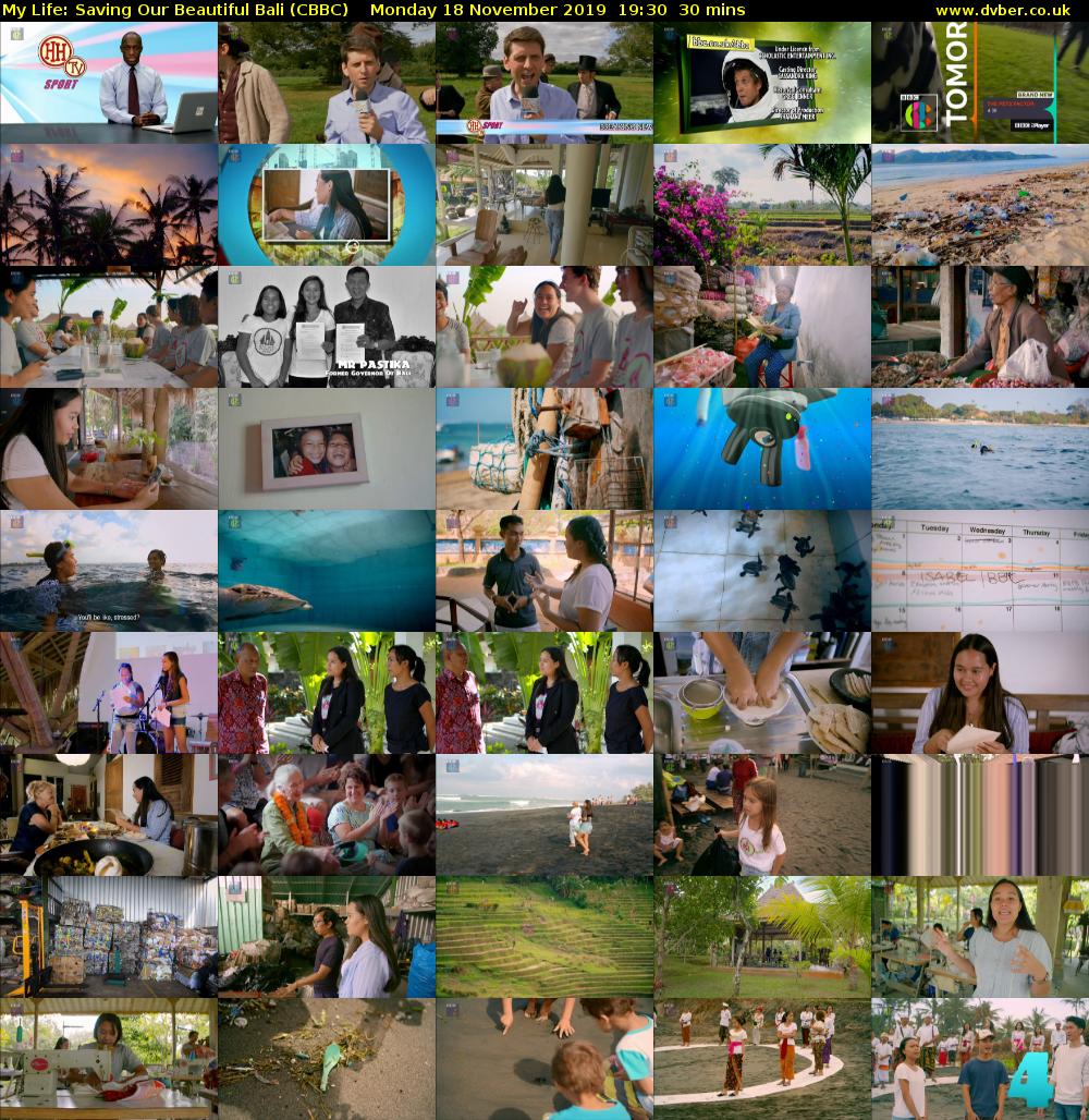 My Life: Saving Our Beautiful Bali (CBBC) Monday 18 November 2019 19:30 - 20:00