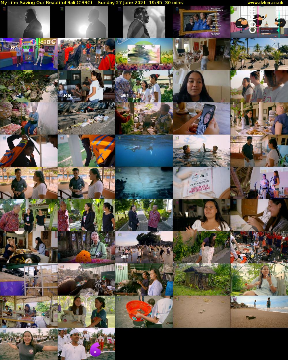 My Life: Saving Our Beautiful Bali (CBBC) Sunday 27 June 2021 19:35 - 20:05