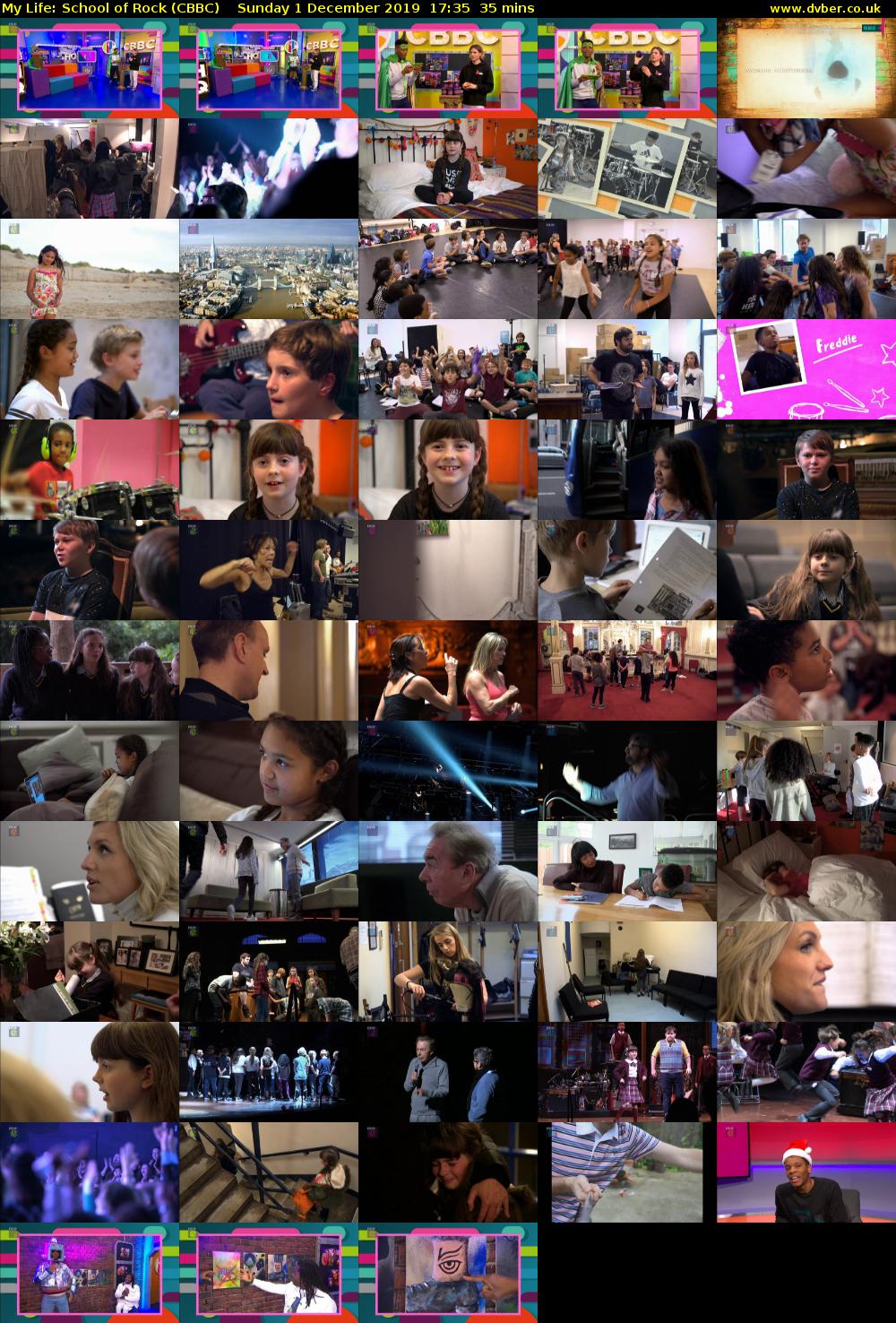 My Life: School of Rock (CBBC) Sunday 1 December 2019 17:35 - 18:10